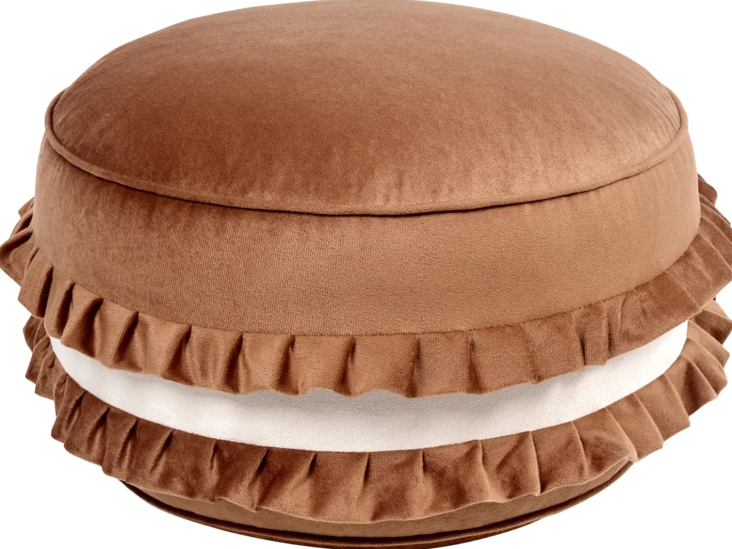 Børnepuf MAROT Velour Brun
