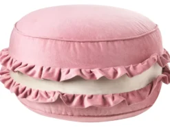 Børnepuf MAROT Velour Lyserød
