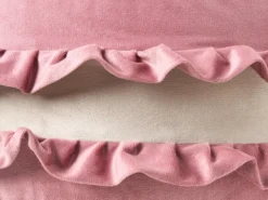Børnepuf MAROT Velour Lyserød