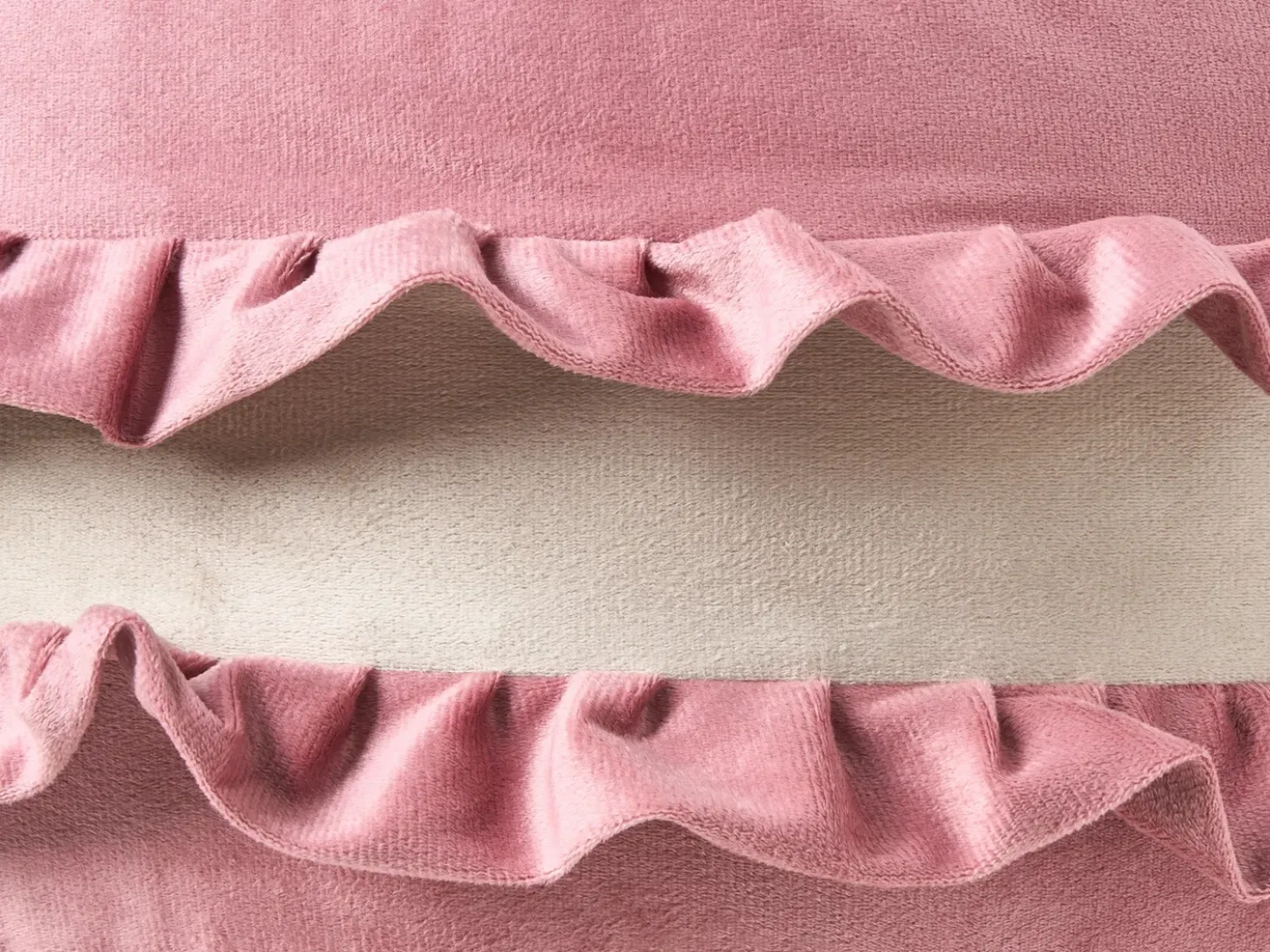 Børnepuf MAROT Velour Lyserød