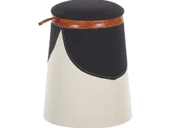 Børnepuf med opbevaring APACHE Kunstlinned Beige