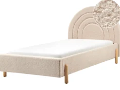 Børneseng Boucle ANET 90 x 200 cm Beige