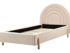 Børneseng Boucle ANET 90 x 200 cm Beige