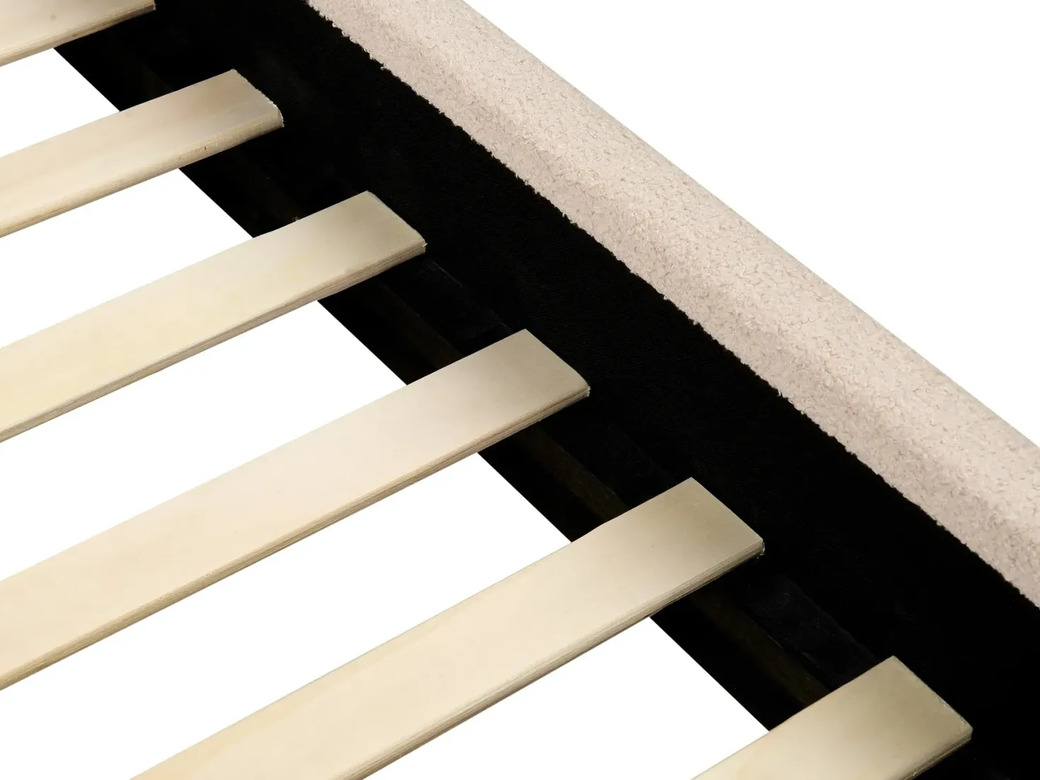 Børneseng Boucle ANET 90 x 200 cm Beige