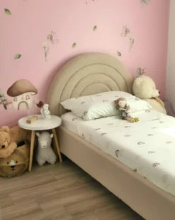 Børneseng Boucle ANET 90 x 200 cm Beige
