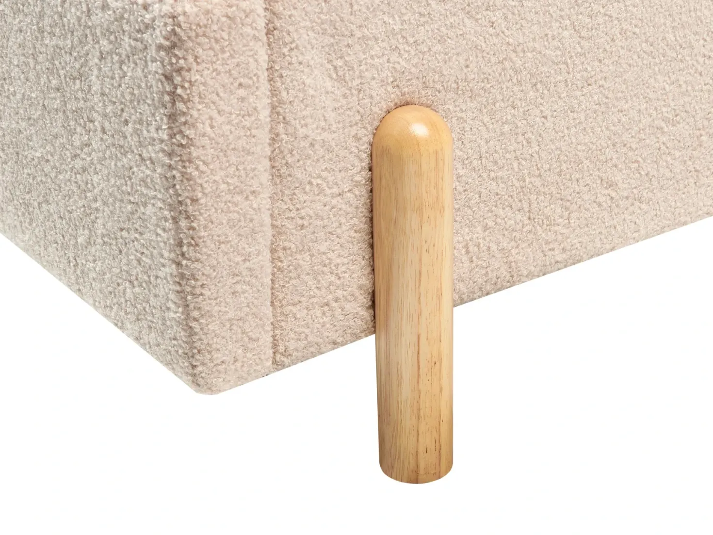 Børneseng Boucle ANET 90 x 200 cm Beige