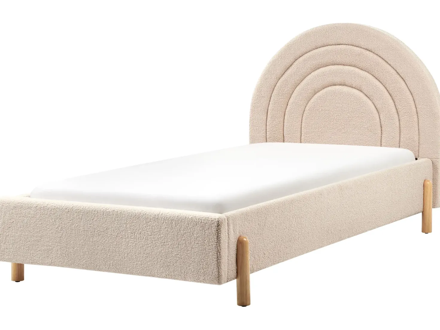 Børneseng Boucle ANET 90 x 200 cm Beige