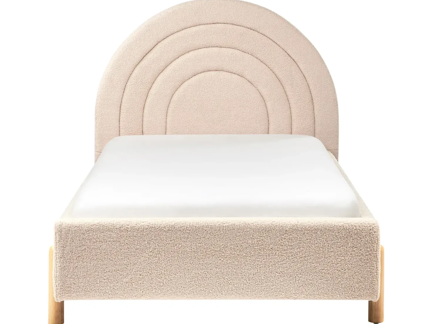 Børneseng Boucle ANET 90 x 200 cm Beige
