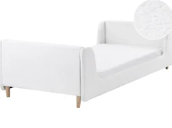 Børneseng Boucle LAYE 90 x 200 cm Cremehvid