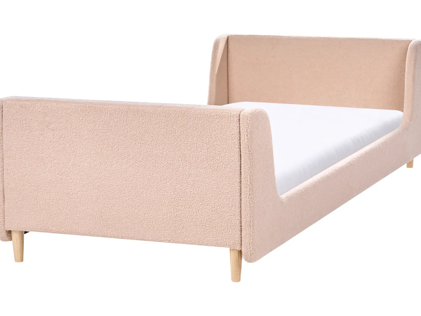 Børneseng Boucle LAYE 90 x 200 cm Beige