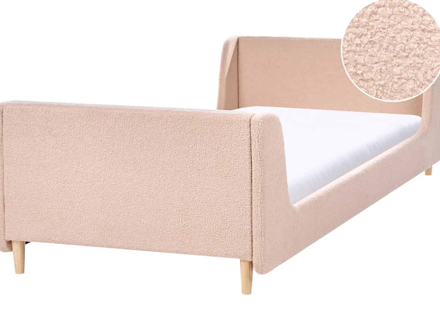 Børneseng Boucle LAYE 90 x 200 cm Beige