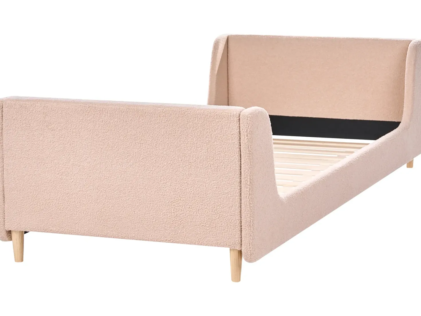 Børneseng Boucle LAYE 90 x 200 cm Beige