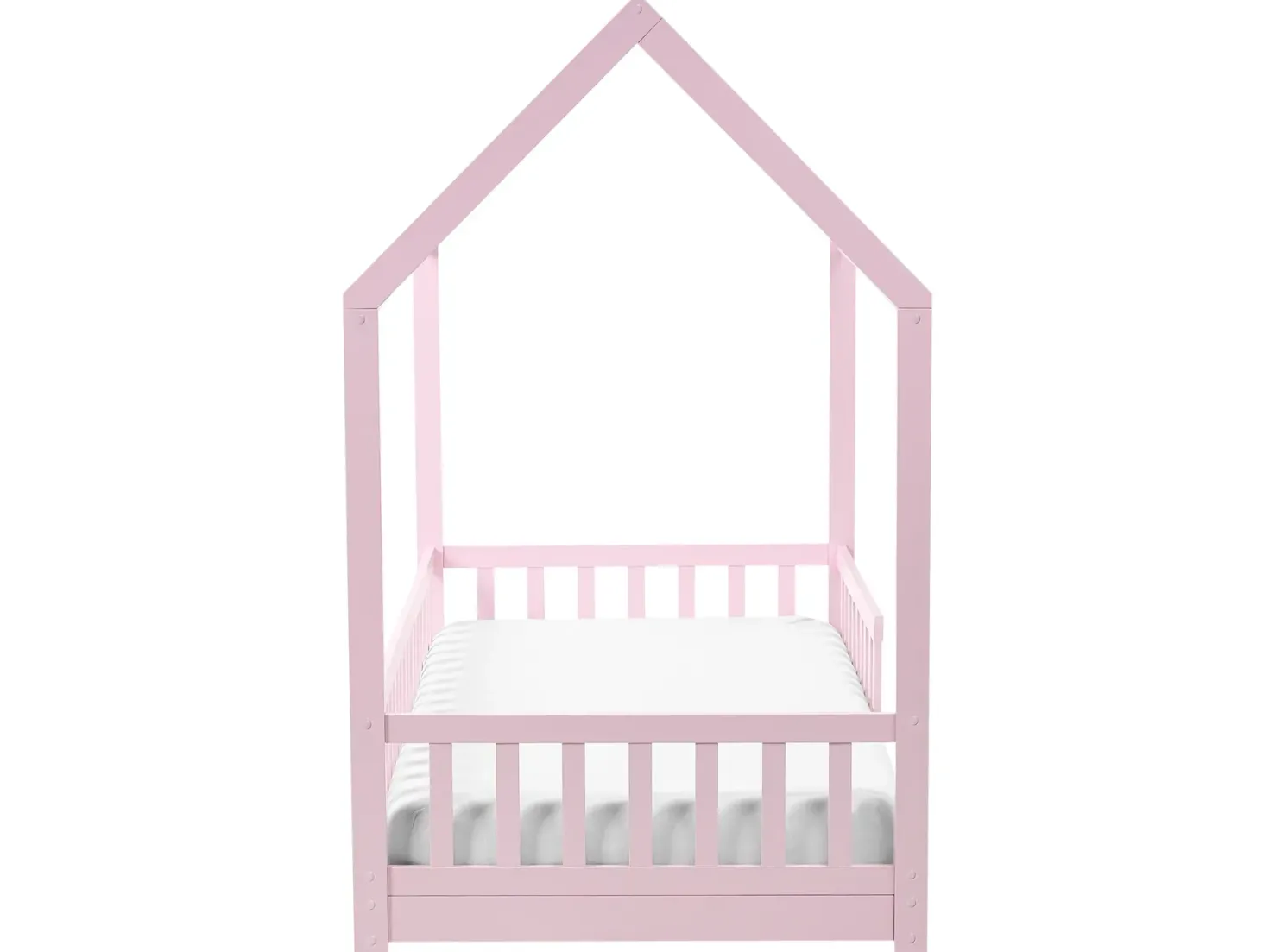Børneseng Hus Fyretræ COSSAYE 90 x 200 cm Pastellrosa