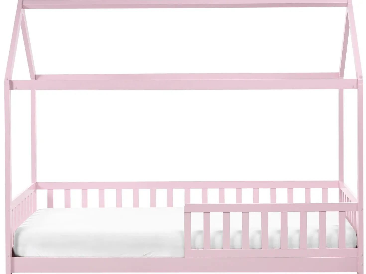 Børneseng Hus Fyretræ COSSAYE 90 x 200 cm Pastellrosa