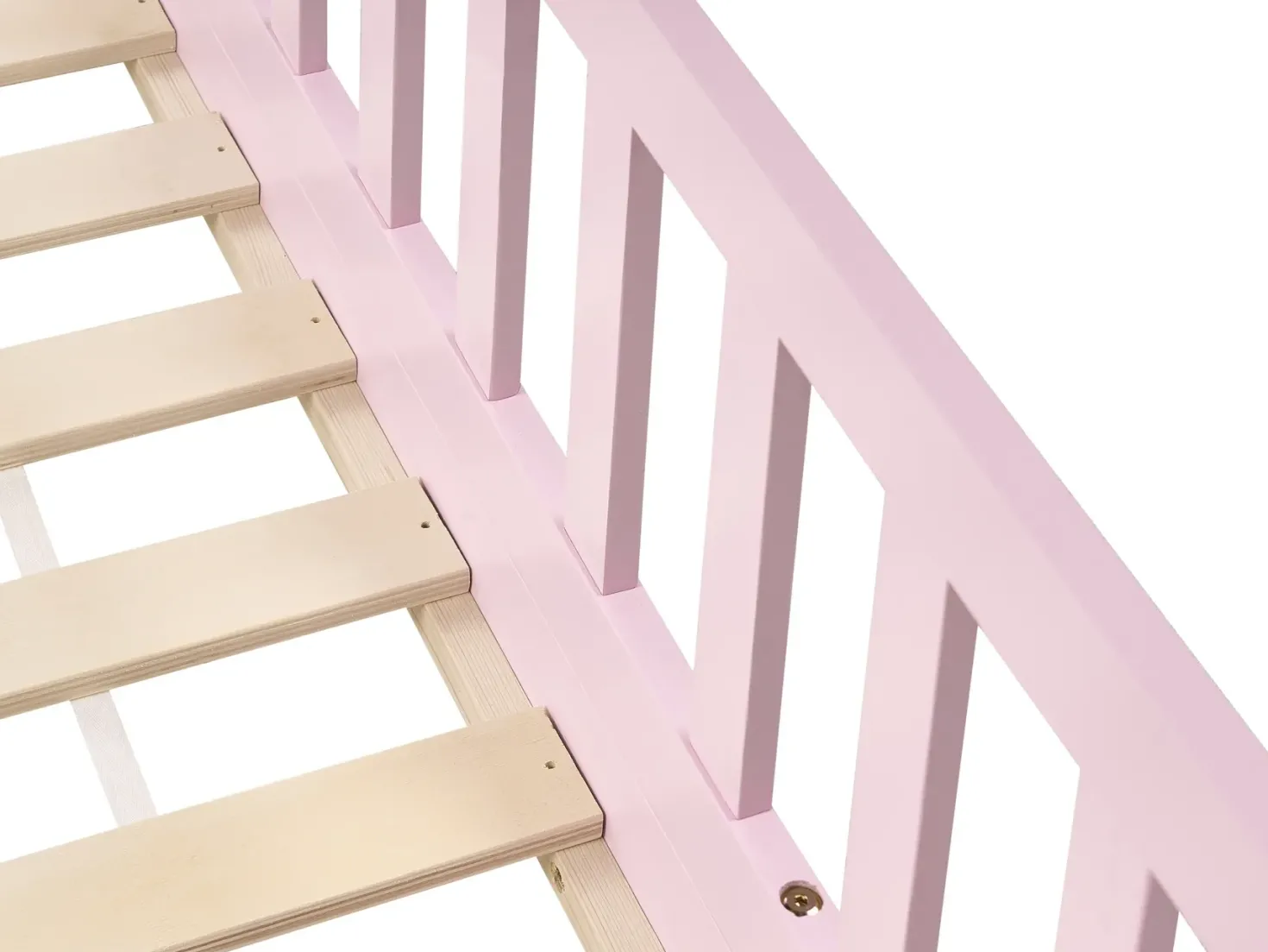 Børneseng Hus Fyretræ COSSAYE 90 x 200 cm Pastellrosa