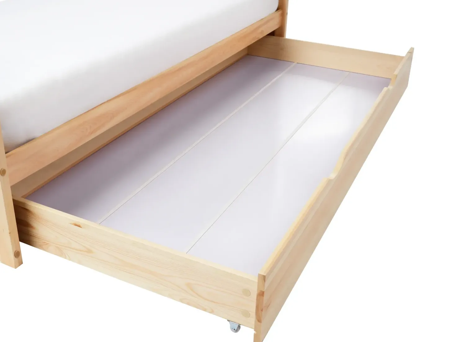 Børneseng Hus Fyretræ ORGEVAL 90 x 200 cm med opbevaring Lysebrun
