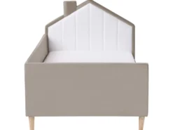 Børneseng Hus Velour KERVAN 90 x 200 cm Brungrå