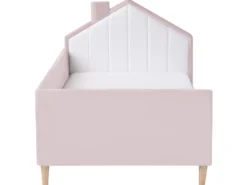 Børneseng Hus Velour KERVAN 90 x 200 cm Lyserød