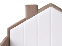 Børneseng Hus Velour KERVAN 90 x 200 cm Lysebrun
