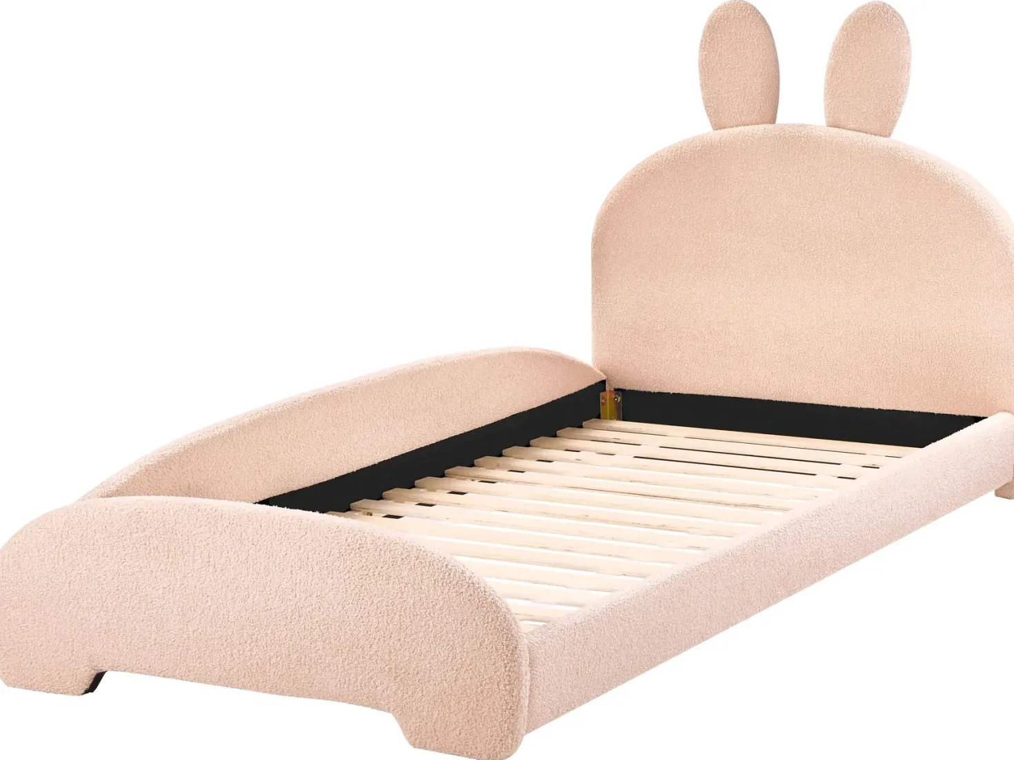 Børneseng Kanin Boucle PERROS 90 x 200 cm Beige