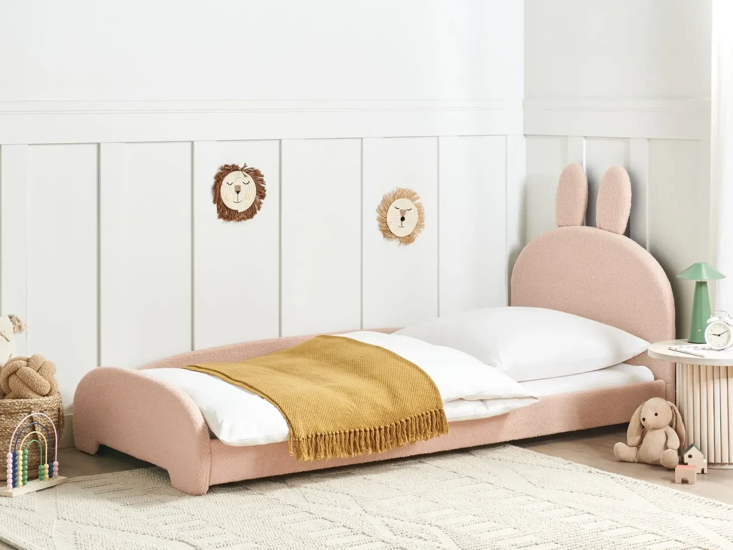 Børneseng Kanin Boucle PERROS 90 x 200 cm Beige