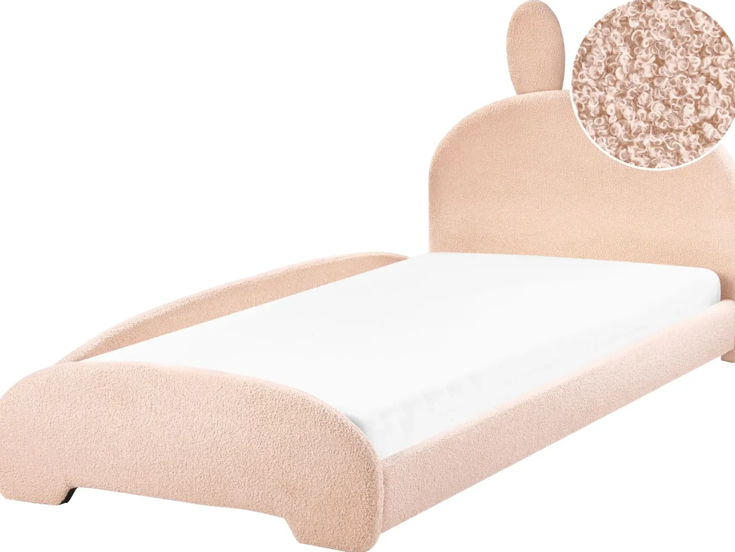 Børneseng Kanin Boucle PERROS 90 x 200 cm Beige