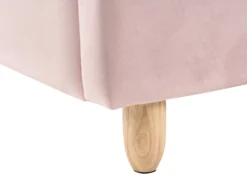 Børneseng Kanin Velour LALLIAS 90 x 200 cm Lyserød