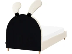 Børneseng Kanin Velour LALLIAS 90 x 200 cm Beige