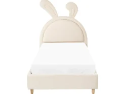 Børneseng Kanin Velour LALLIAS 90 x 200 cm Beige