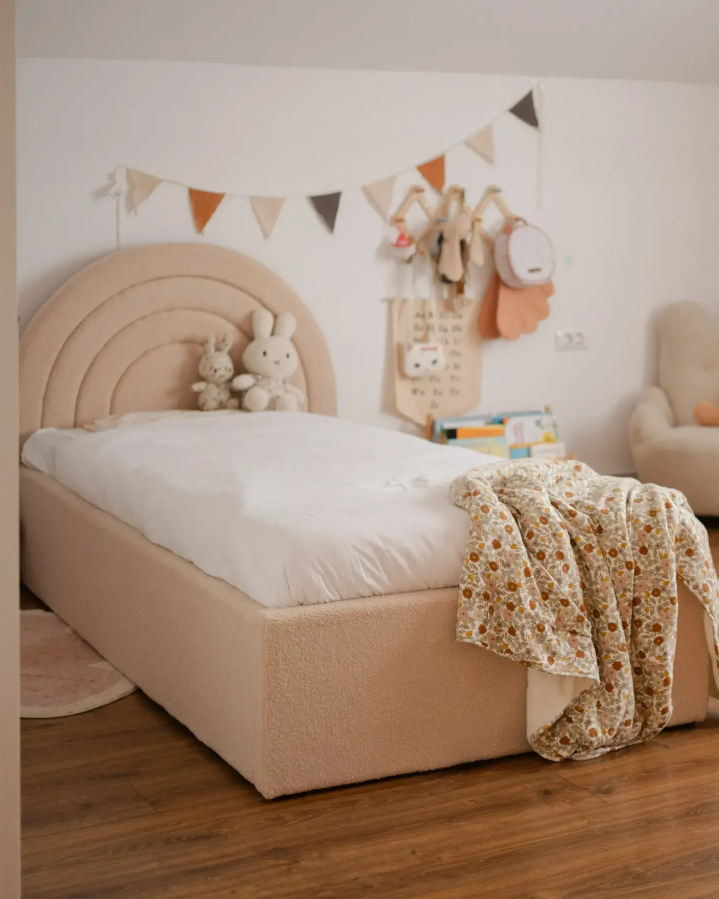 Børneseng med opbevaring ANET 90 x 200 cm Beige