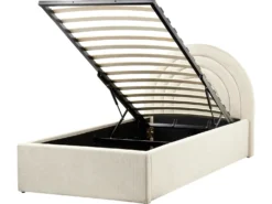 Børneseng med opbevaring ANET 90 x 200 cm Beige