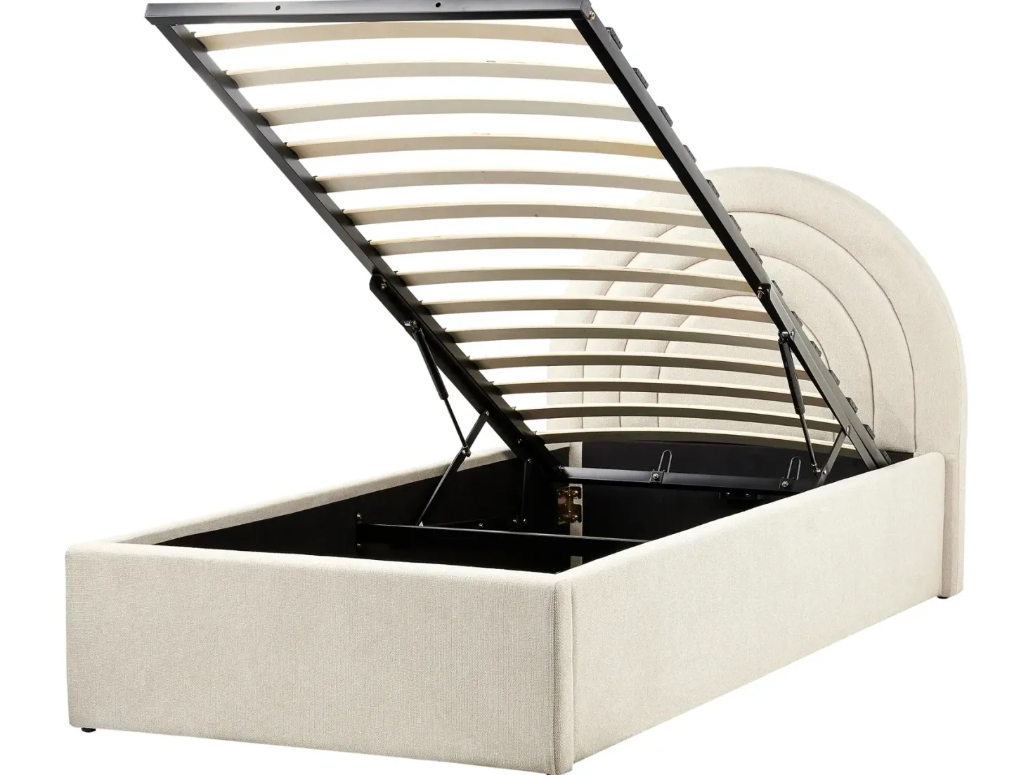 Børneseng med opbevaring ANET 90 x 200 cm Beige