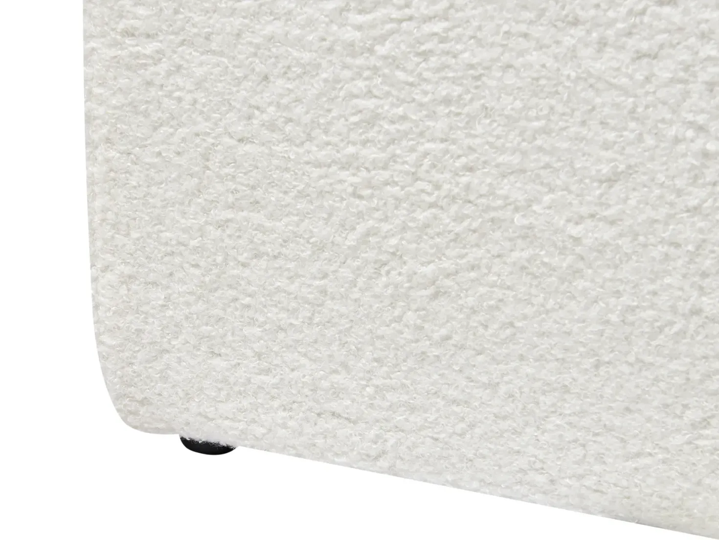 Børneseng med opbevaring Boucle ANET 90 x 200 cm Cremehvid