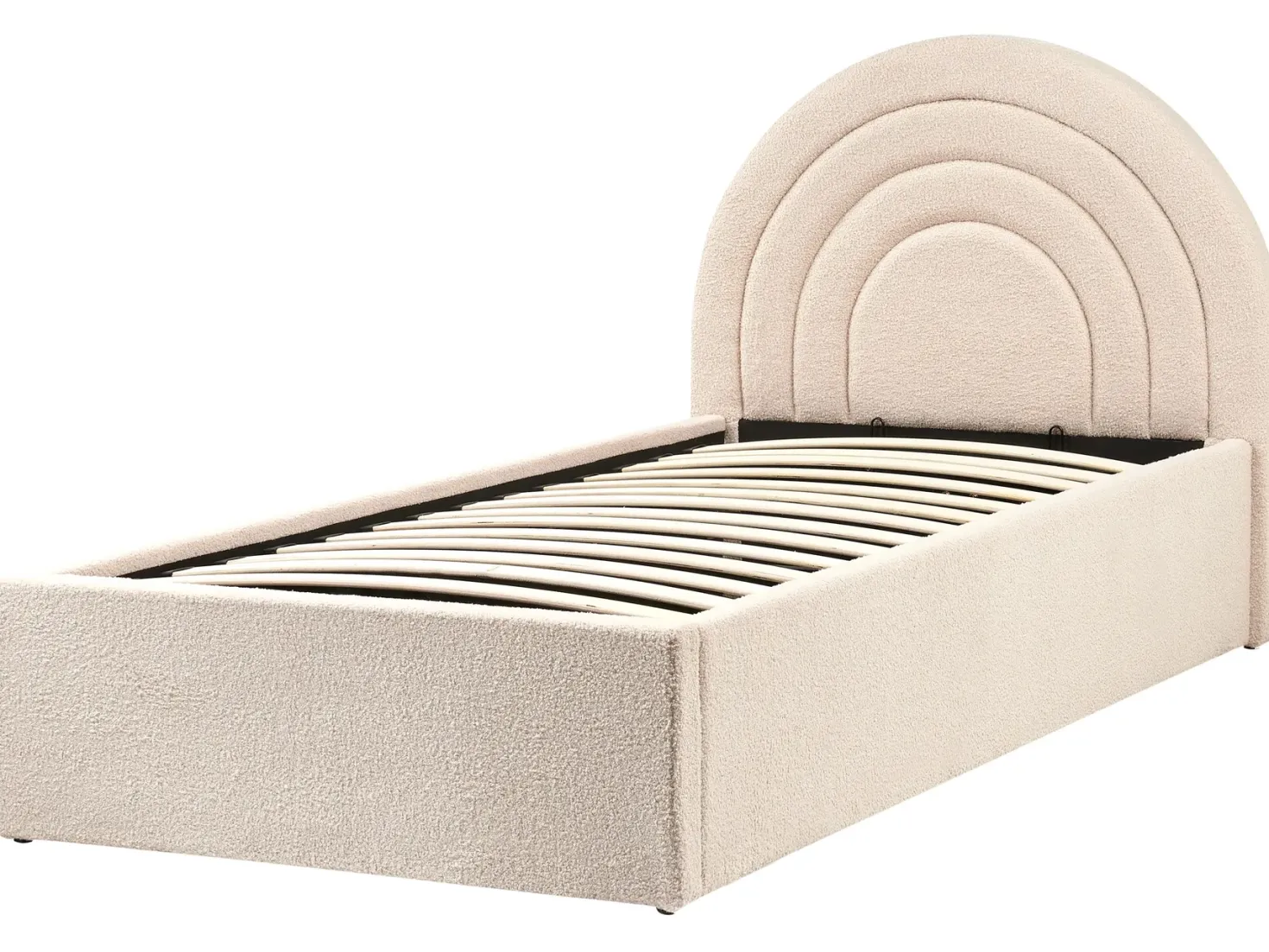 Børneseng med opbevaring Boucle ANET 90 x 200 cm Beige