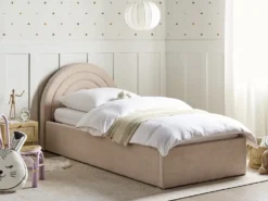 Børneseng med opbevaring Boucle ANET 90 x 200 cm Beige