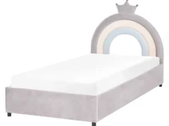 Børneseng med opbevaring Krone Velour GRISETOT 90 x 200 cm Grå