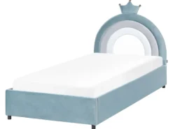 Børneseng med opbevaring Krone Velour GRISETOT 90 x 200 cm Blå