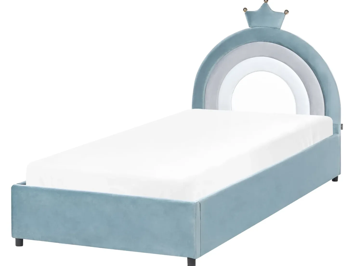 Børneseng med opbevaring Krone Velour GRISETOT 90 x 200 cm Blå