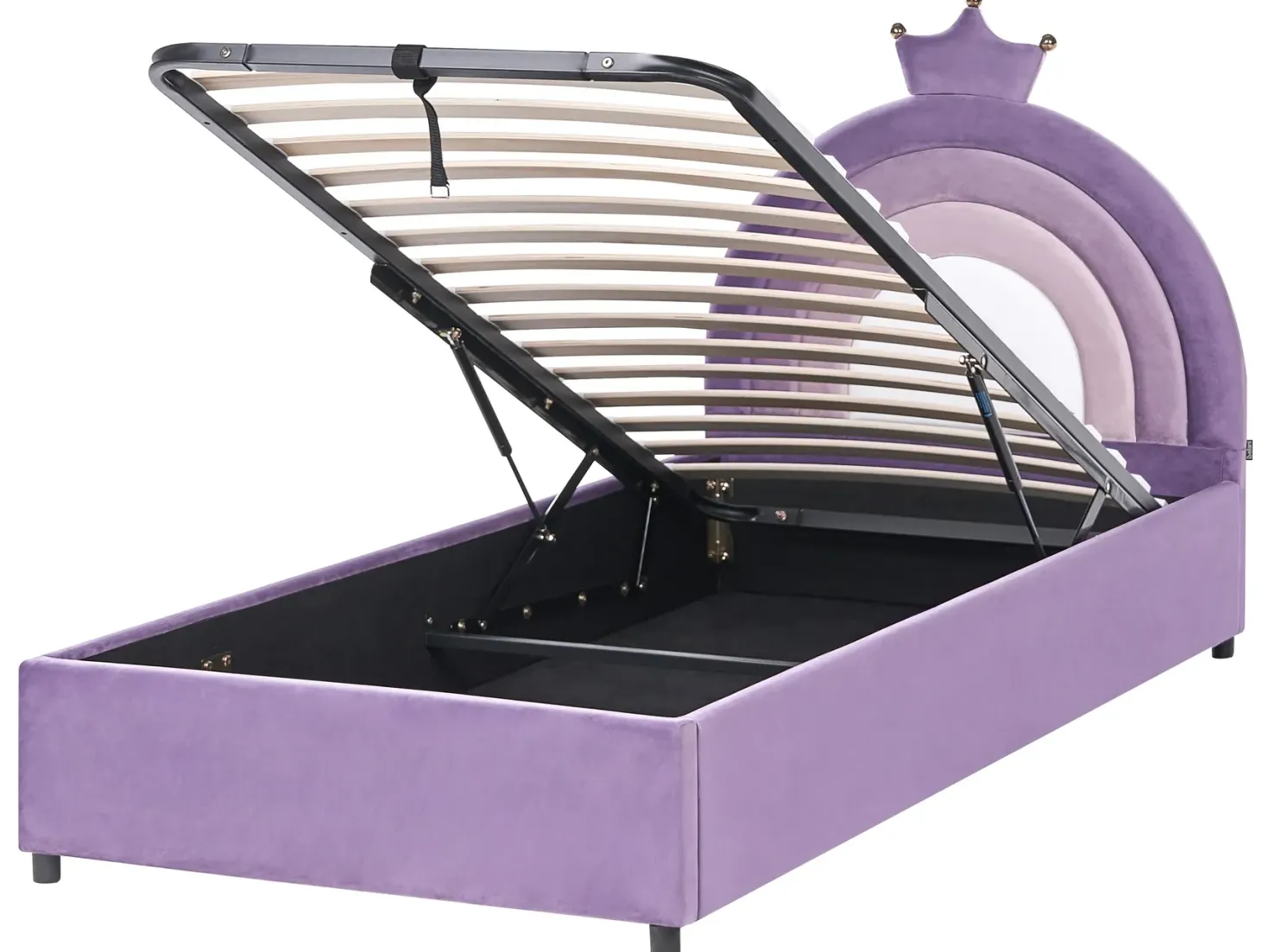 Børneseng med opbevaring Krone Velour GRISETOT 90 x 200 cm Lilla