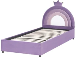 Børneseng med opbevaring Krone Velour GRISETOT 90 x 200 cm Lilla