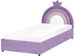 Børneseng med opbevaring Krone Velour GRISETOT 90 x 200 cm Lilla