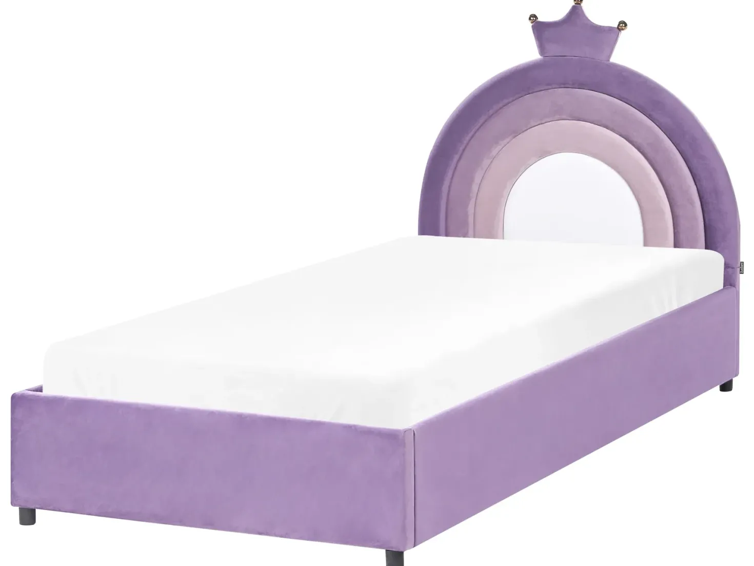 Børneseng med opbevaring Krone Velour GRISETOT 90 x 200 cm Lilla