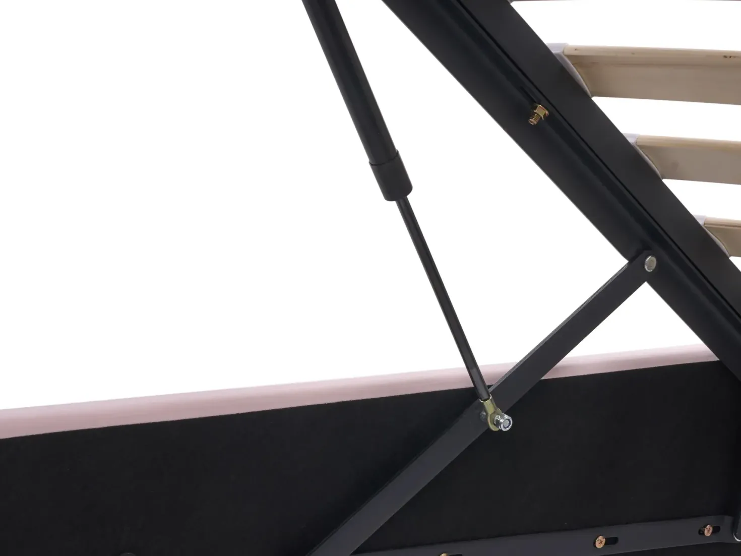 Børneseng med opbevaring Krone Velour GRISETOT 90 x 200 cm Lyserød