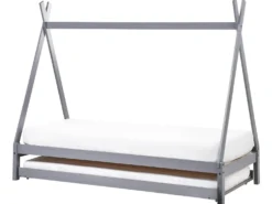 Børneseng med udtræk Fyretræ TALMONTIERS 90 x 200 cm Grå