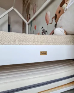 Børneseng med udtræk Fyretræ CRILLON 90 x 200 cm Hvid