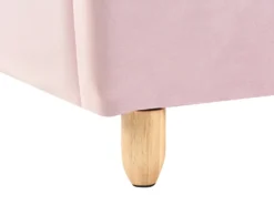 Børneseng Muslingeskal Velour NEULISE 90 x 200 cm Lyserød