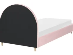 Børneseng Regnbue Velour LANDEILLAU 90 x 200 cm Lyserød