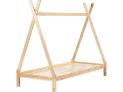 Børneseng Tipi Fyretræ DEVAY 90 x 200 cm Lysebrun