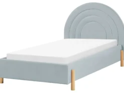 Børneseng Velour ANET 90 x 200 cm Himmelblå