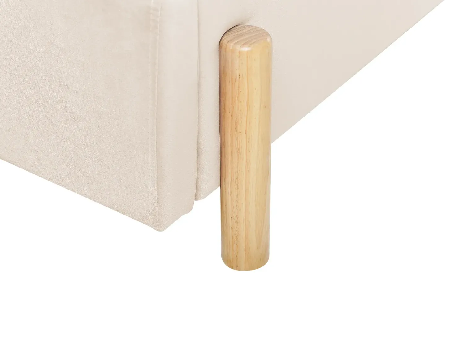Børneseng Velour ANET 90 x 200 cm Beige